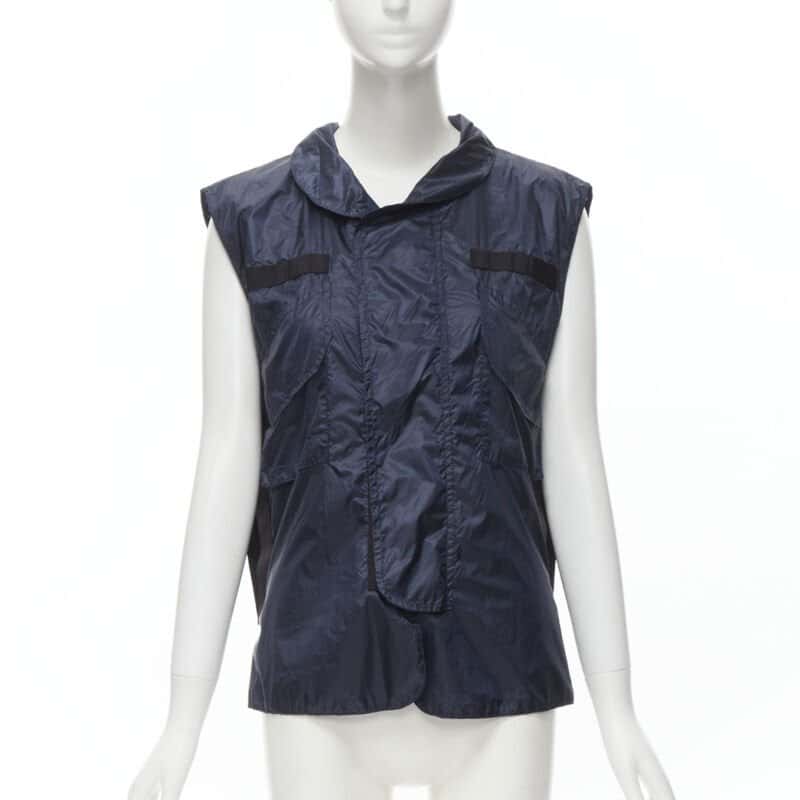 Sacai Technical Pocket Vest Navy Polyester Never worn - Inside View