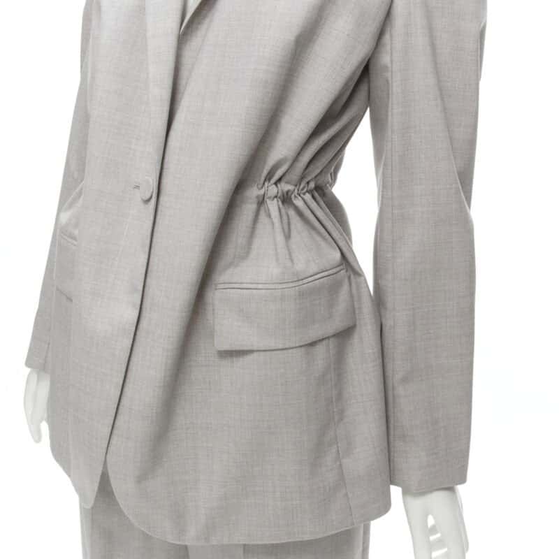 Theory Grey Drawstring Pants Set Grey Wool Never worn - Back View