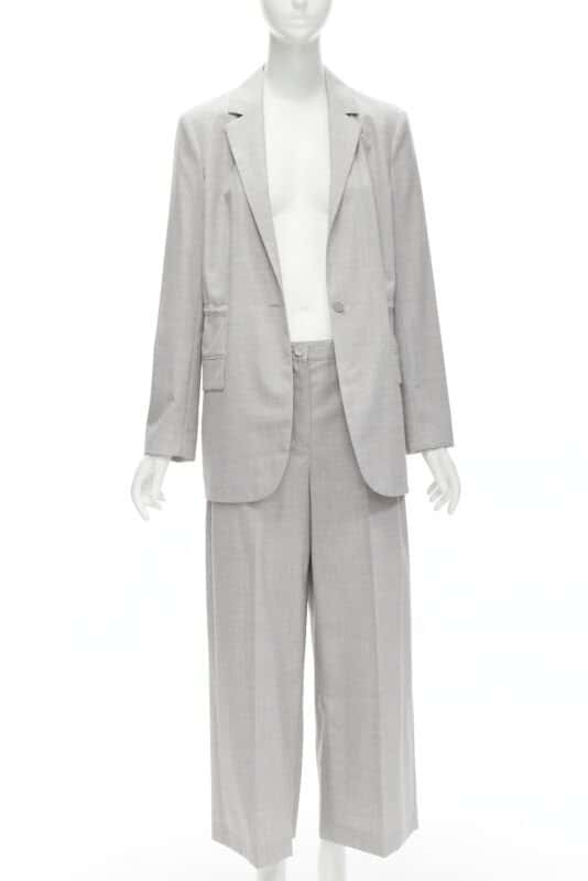 Theory Grey Drawstring Pants Set Grey Wool Never worn - Inside View