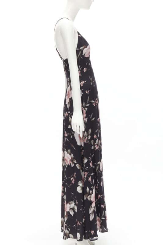 Alice & Olivia Floral Slip Dress Black Viscose Never worn - Model View