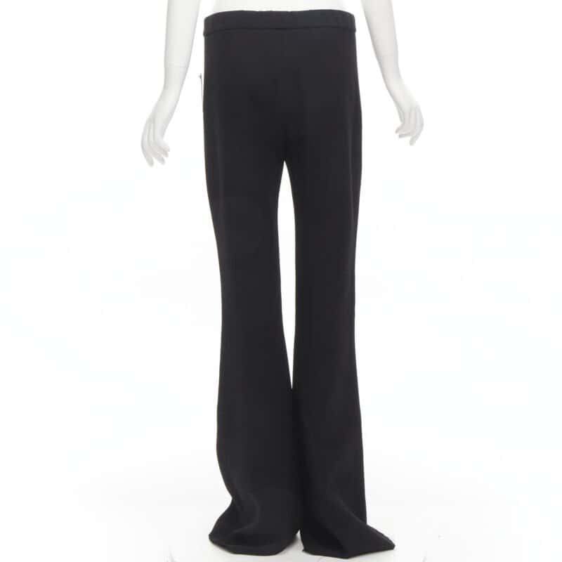 Gauchere Wide Flared Trousers Black Wool Never worn, with tag - Box View