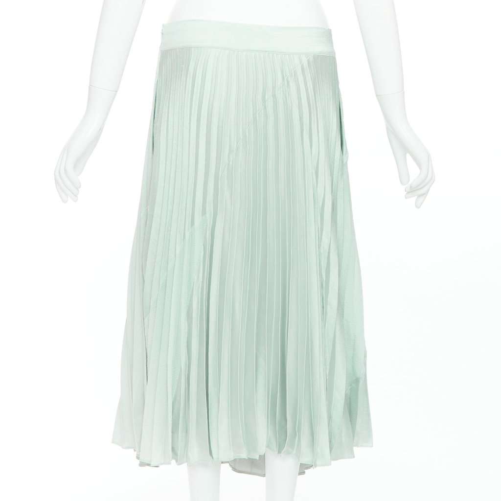 Vince Fabric Panel Skirt Green Polyester Good condition - Box View