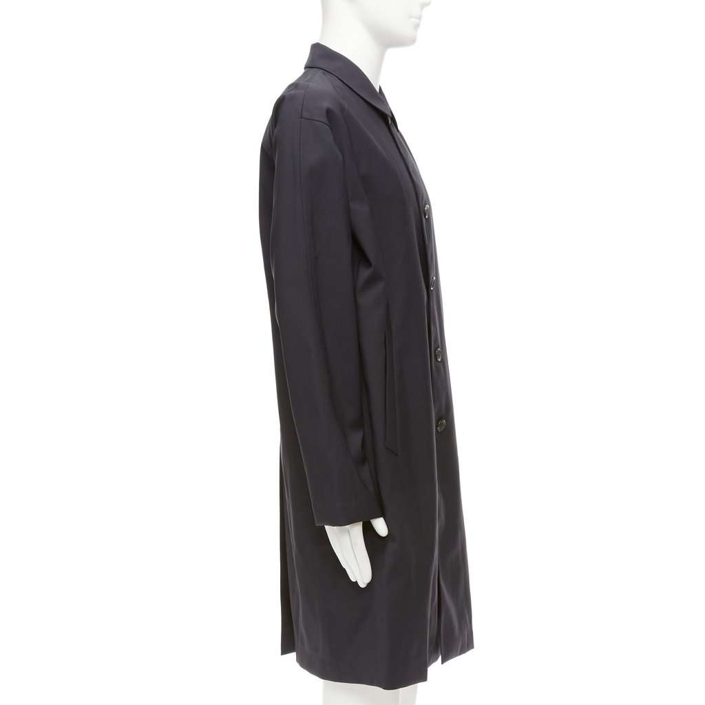 Solid Homme Black Minimal Rain Coat Black Wool Never worn - Box View