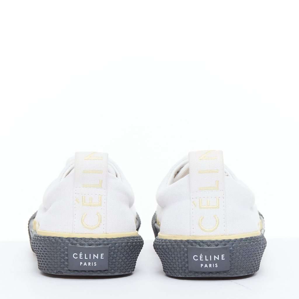 Celine Canvas Mid Skate Shoes White Good condition - Model View
