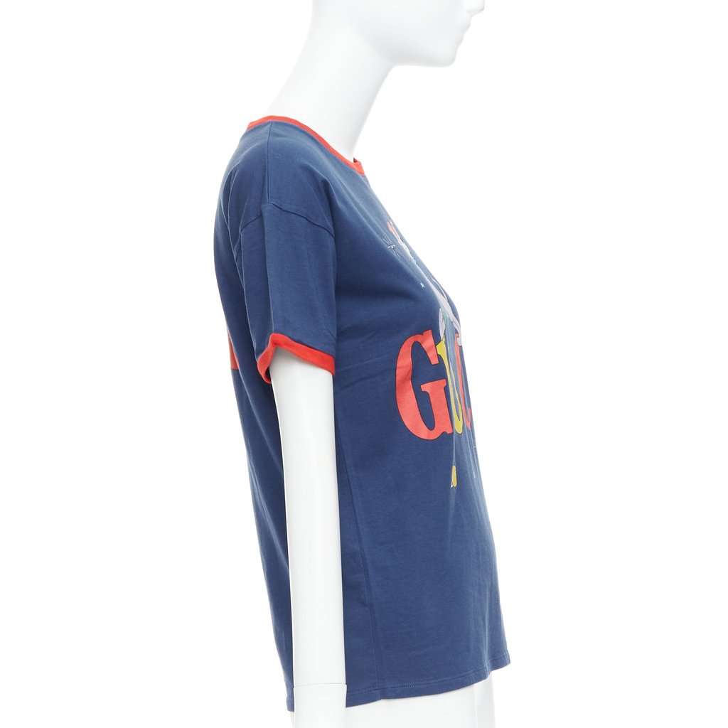 Gucci Jetsons Ringer Tee Navy Cotton Never worn - Model View