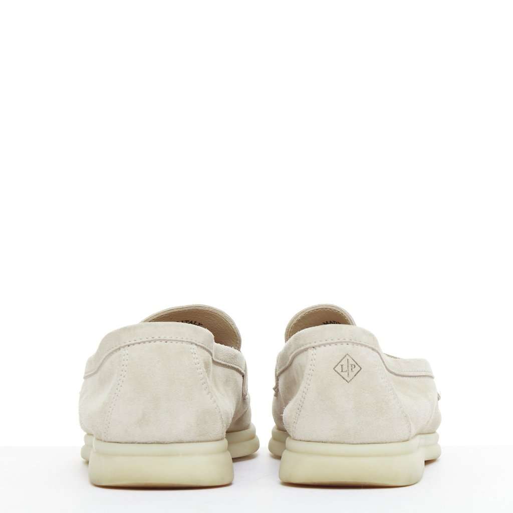 Loro Piana Summer Charms Walk Beige Suede Fair condition - Box View