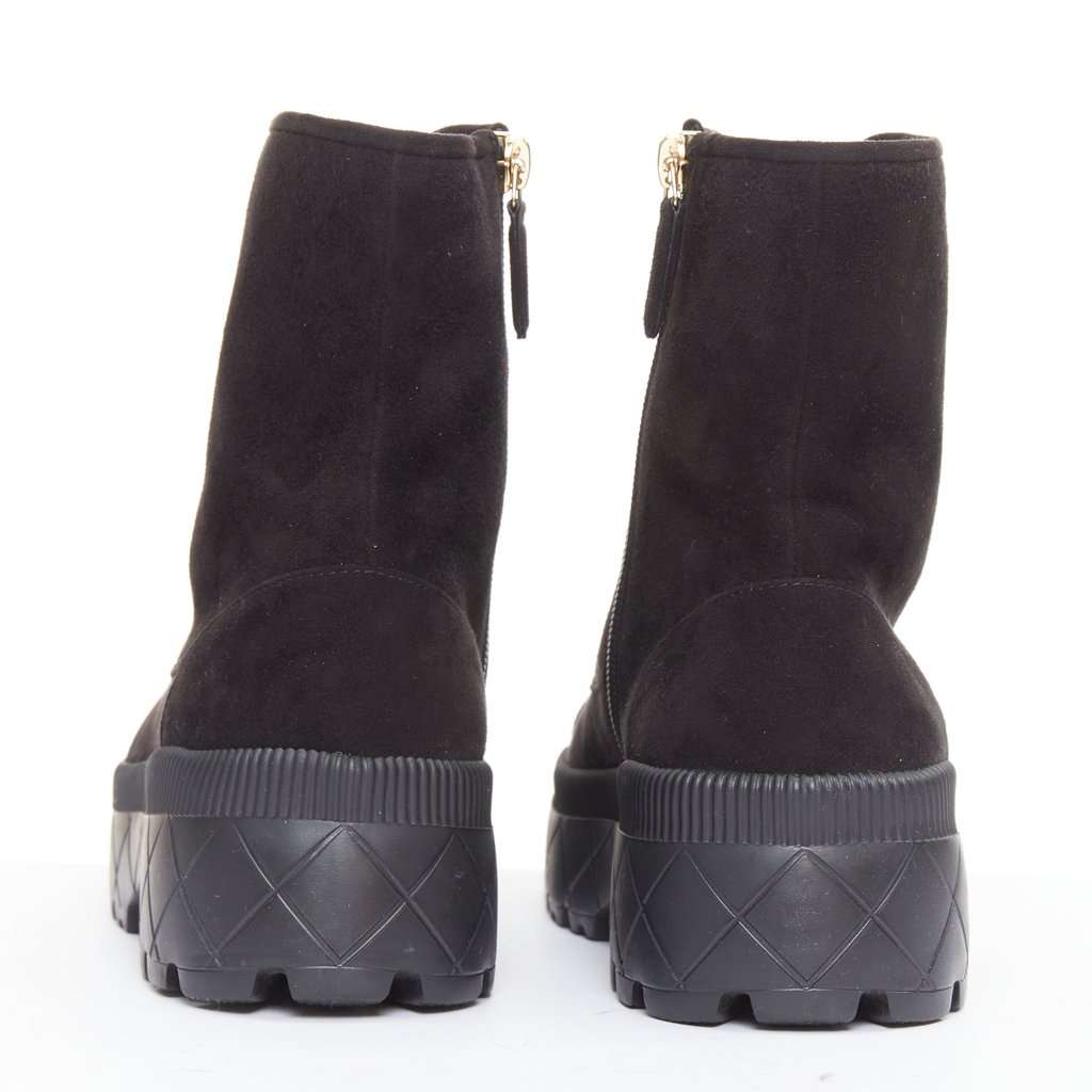 Chanel Black Suede Boots Black Suede Good condition - Box View