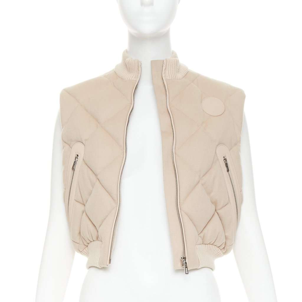 Hermès Khaki Cashmere Jacket Khaki Cashmere Never worn, with tag - Inside View