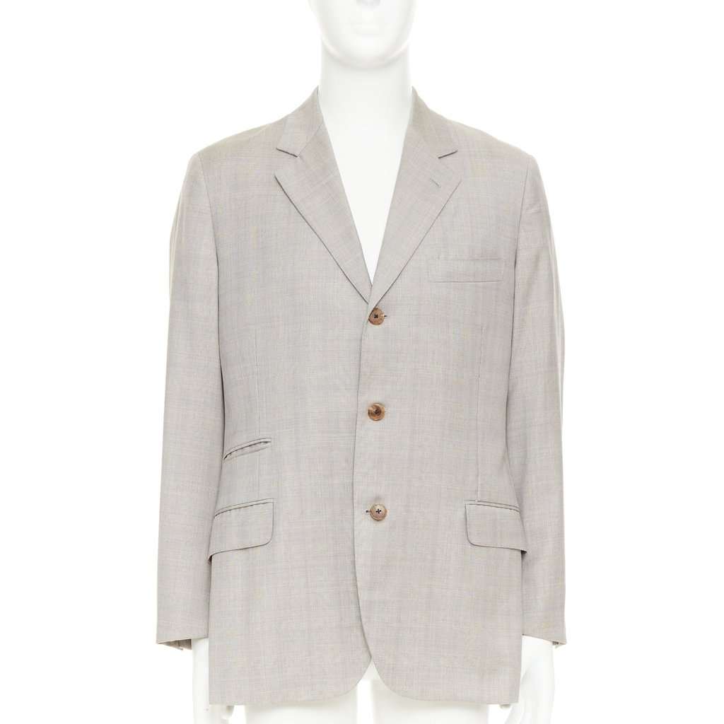 Hermès Beige Wool Jacket Beige Wool Very good condition - Front View