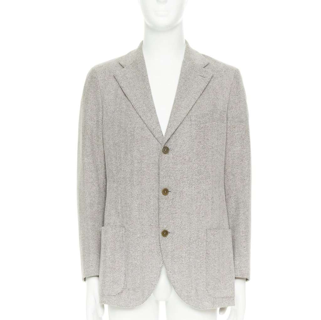 Loro Piana Grey Cotton Jacket Grey Cotton Very good condition - Front View