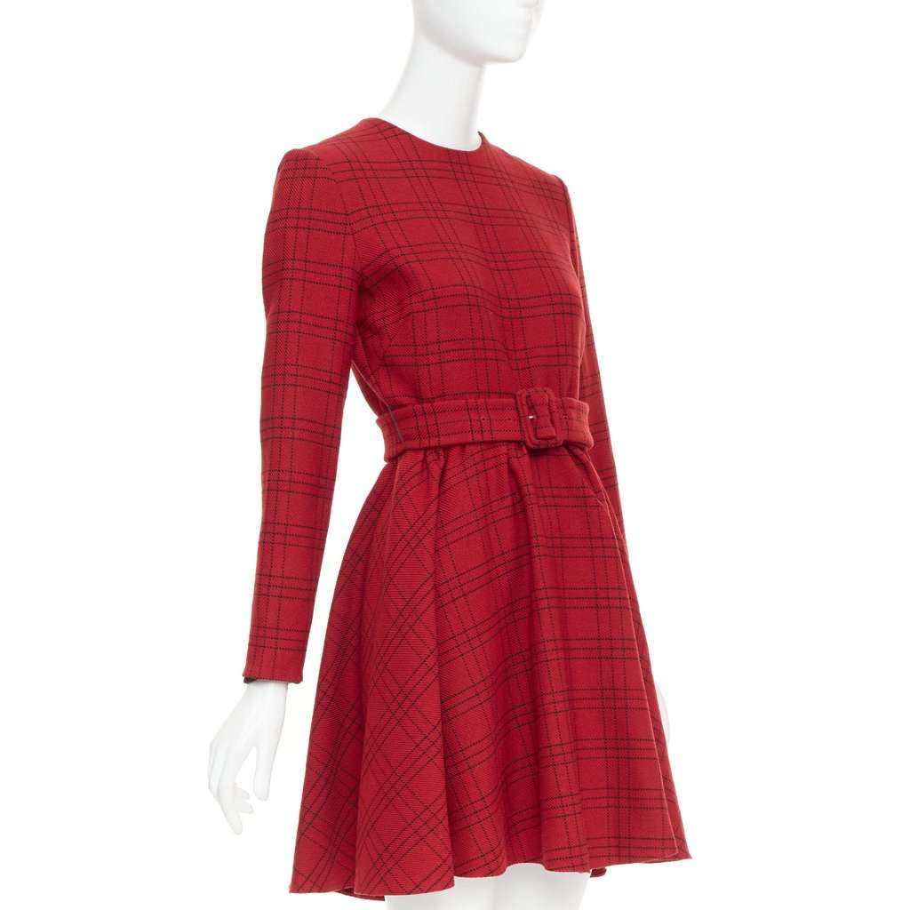 Dior Red Wool Dress Red Wool Very good condition - Inside View