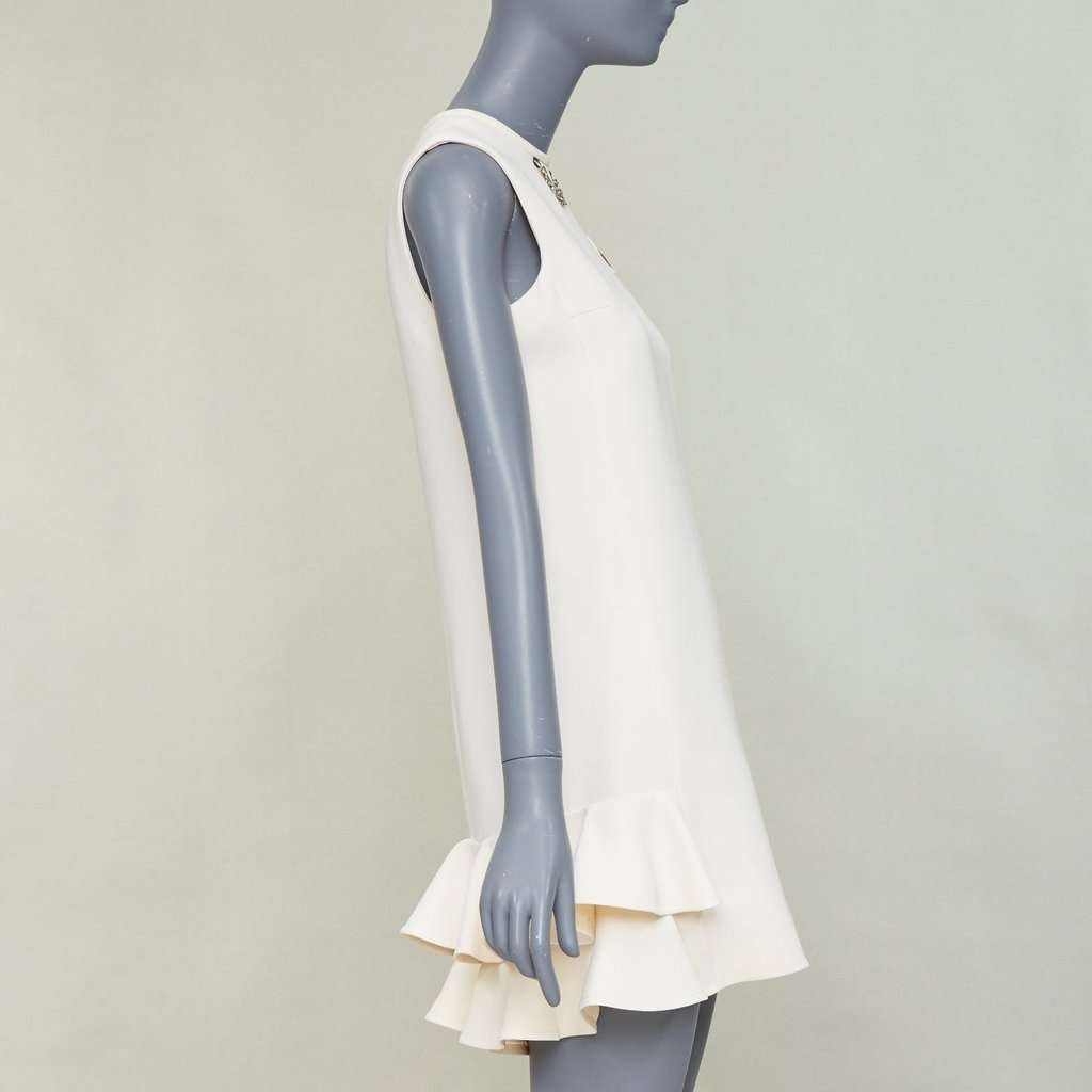 Louis Vuitton Ecru Wool Dress Beige Wool Very good condition - Model View