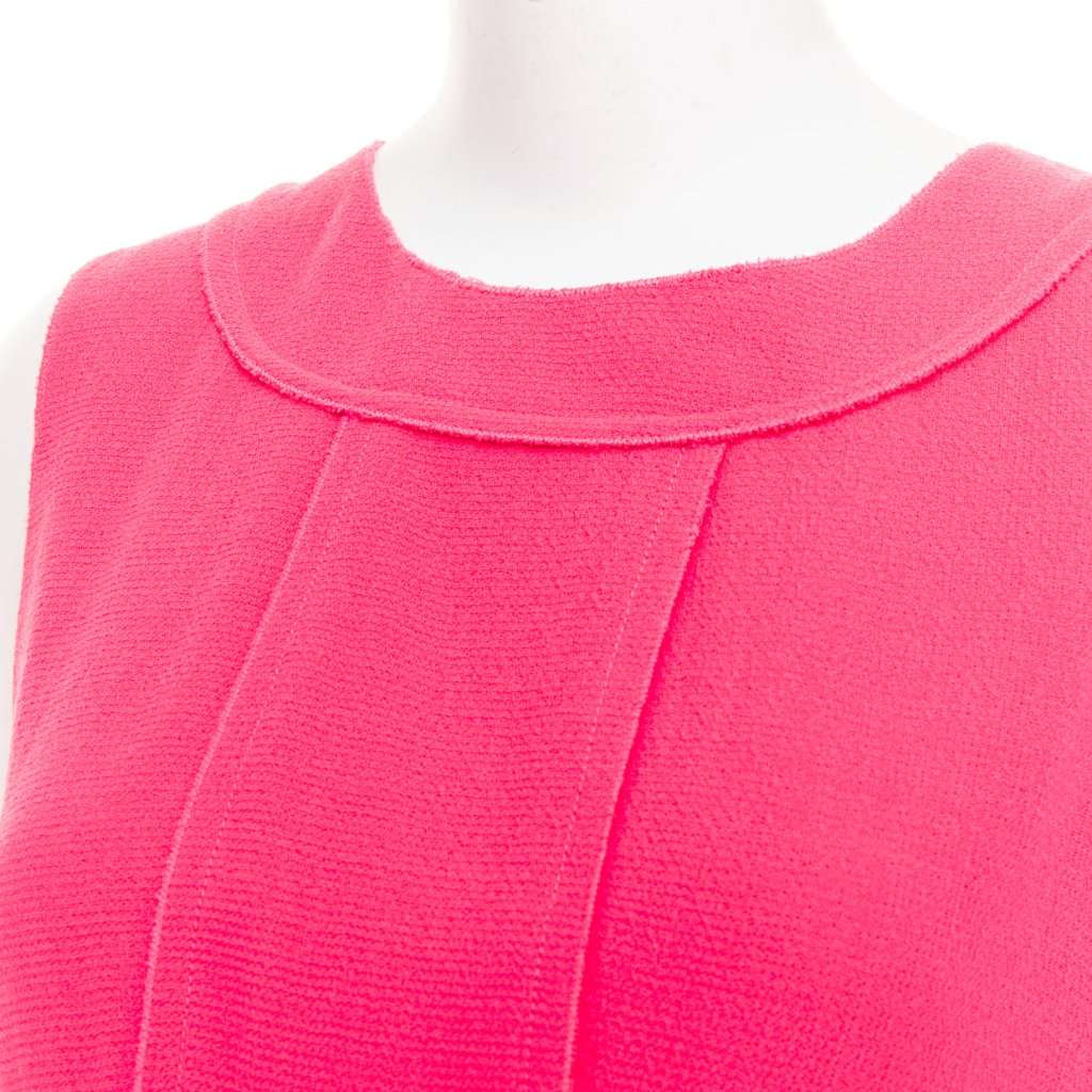 Oscar de la Renta Pink Wool Dress Pink Wool Very good condition - Back View