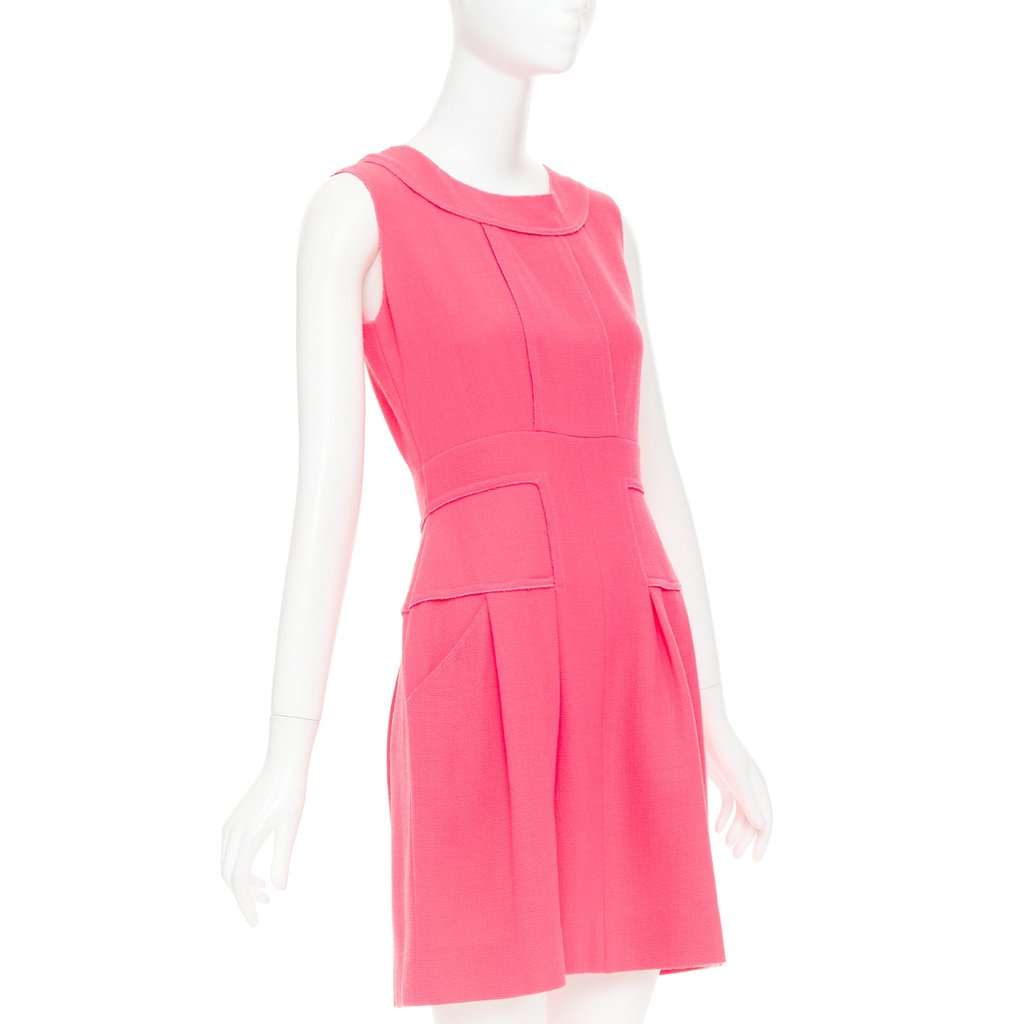 Oscar de la Renta Pink Wool Dress Pink Wool Very good condition - Inside View