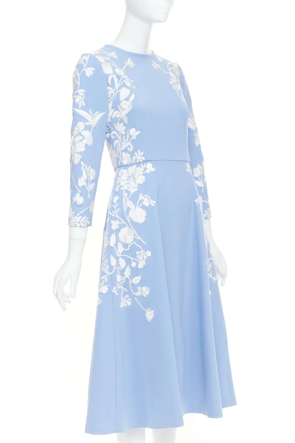 Oscar de la Renta Blue Wool Dress Blue Wool Very good condition - Inside View