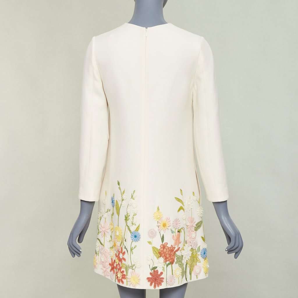 Valentino Ecru Wool Dress Beige Wool Very good condition - Box View