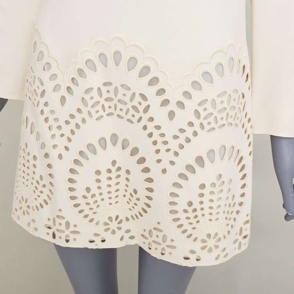 Valentino Ecru Wool Dress Beige Wool Very good condition - Back View