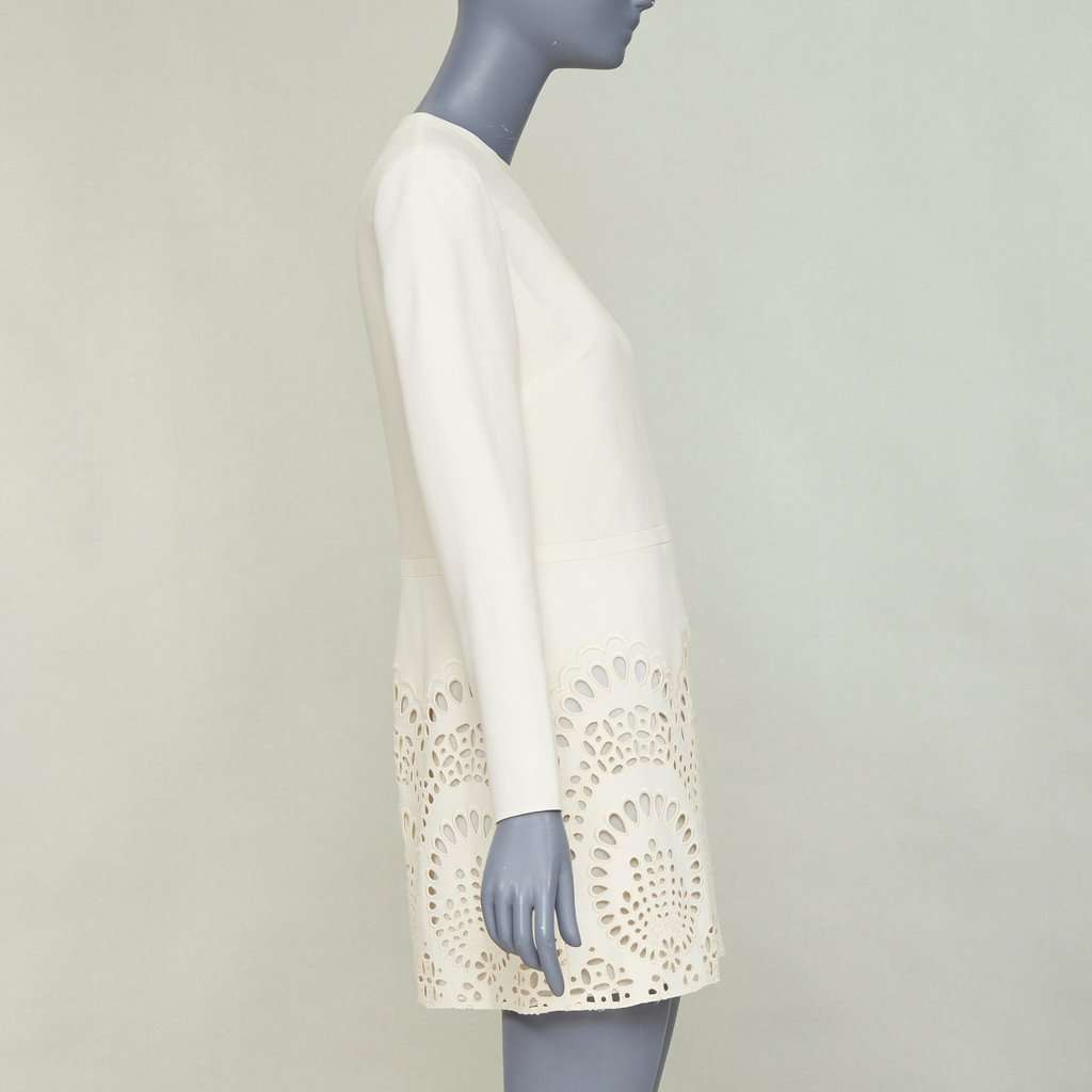 Valentino Ecru Wool Dress Beige Wool Very good condition - Model View