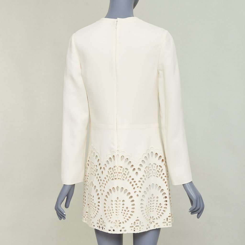 Valentino Ecru Wool Dress Beige Wool Very good condition - Box View