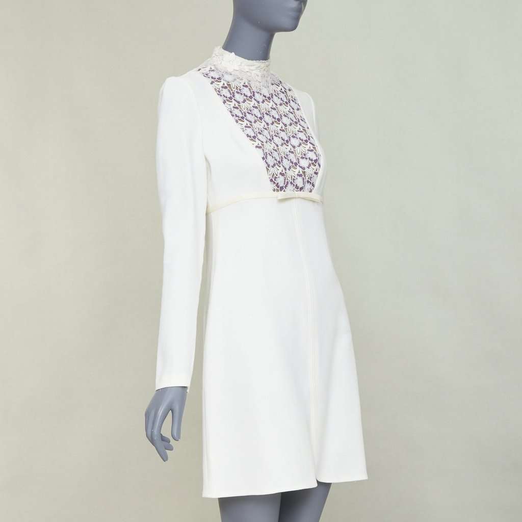 Giambattista Valli Ecru Wool Dress Beige Wool Fair condition - Inside View