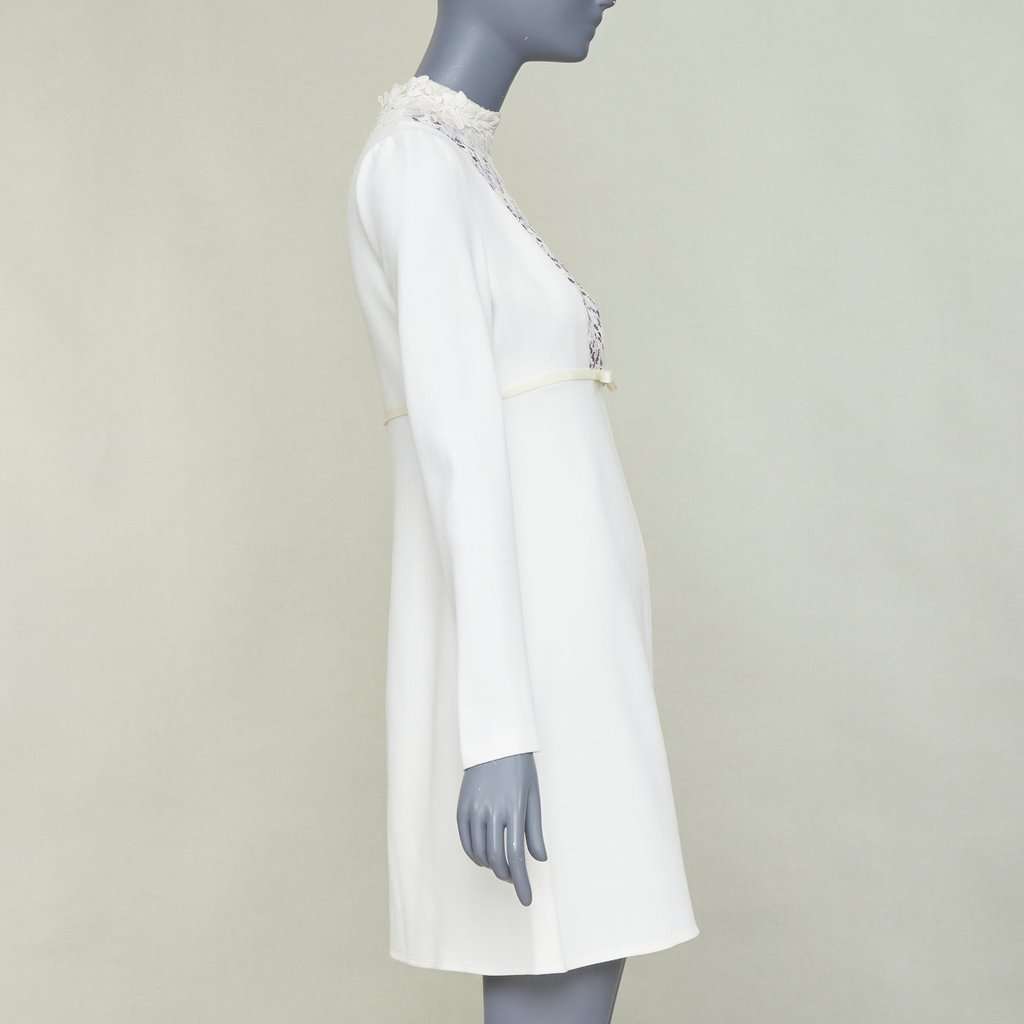 Giambattista Valli Ecru Wool Dress Beige Wool Fair condition - Model View