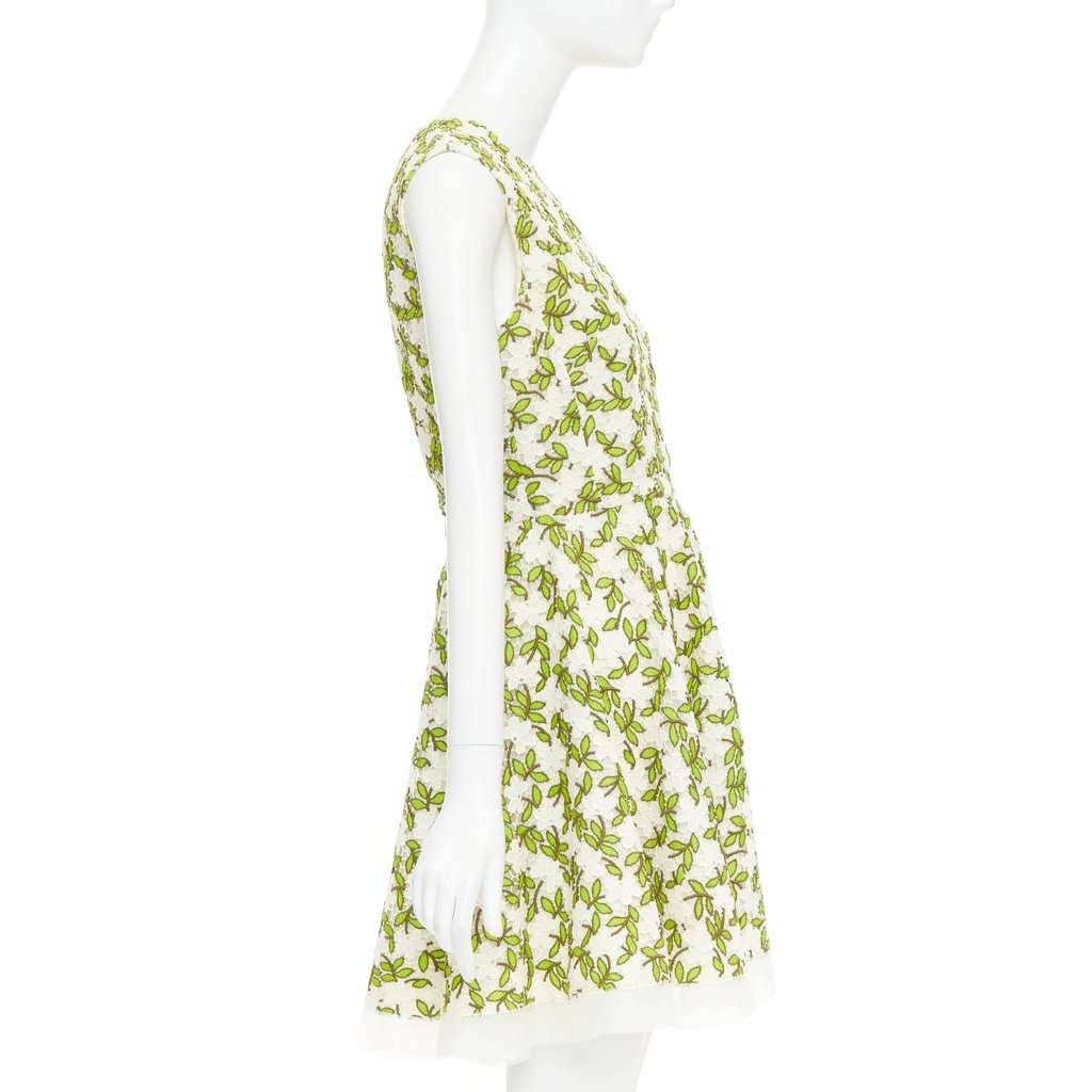 Giambattista Valli Green Cotton Dress Green Cotton Very good condition - Model View