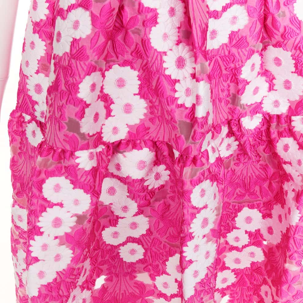 Unsigned Pink Polyester Dress Pink Polyester Very good condition - Back View