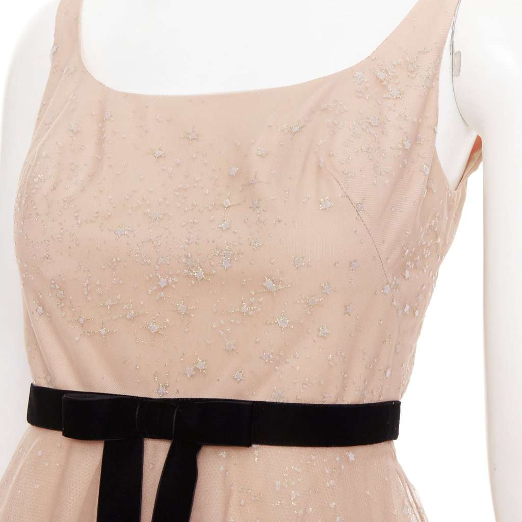 Marchesa Beige Polyester Dress Beige Polyester Very good condition - Back View