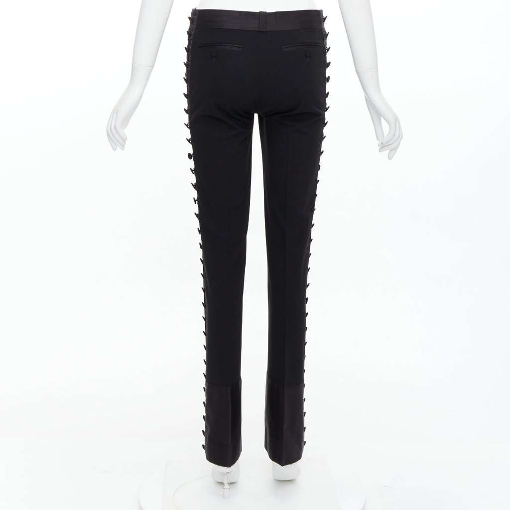 Chloé Pleat Trim Trousers Black Viscose Good condition - Box View
