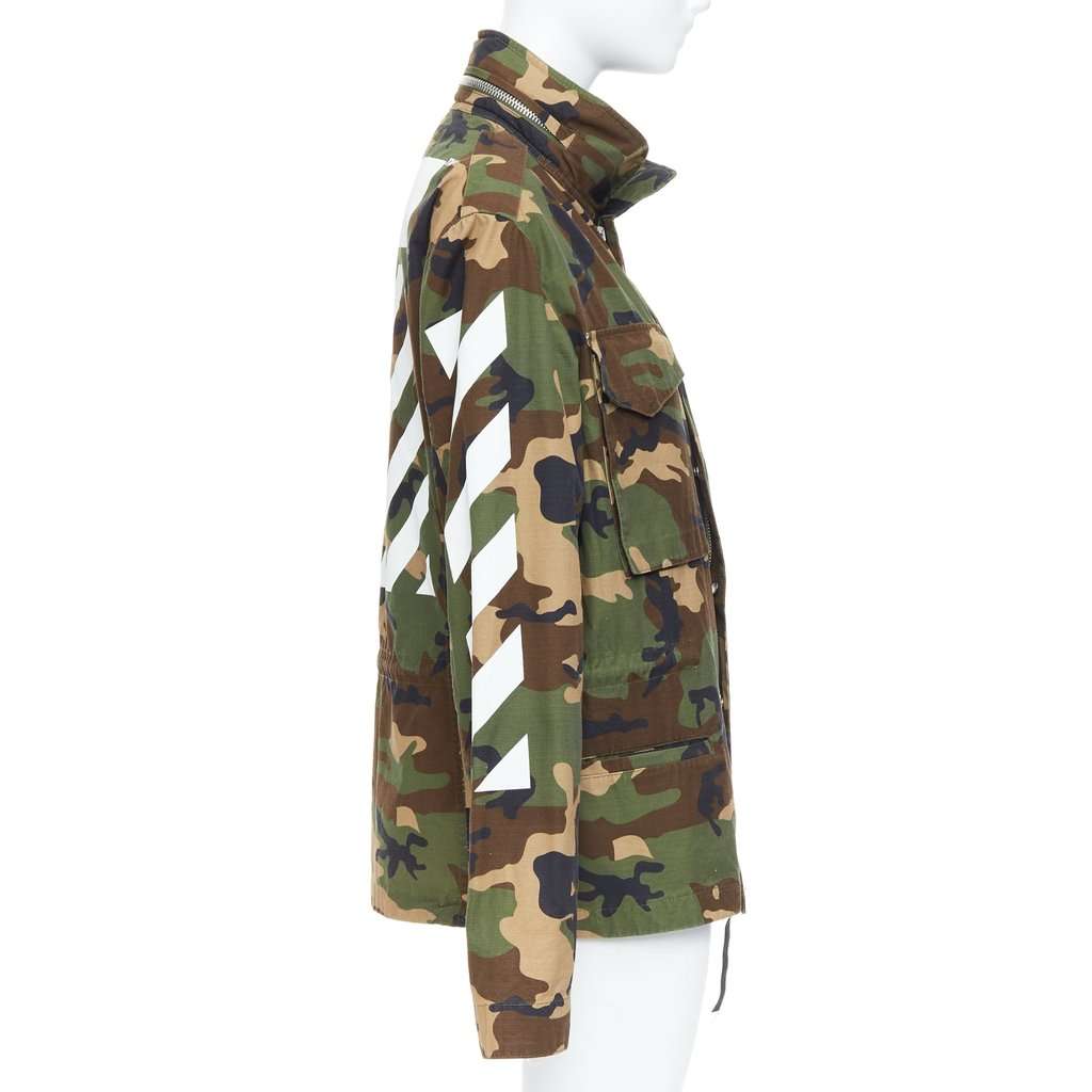 Off-White Green Cotton Coat Green Cotton Very good condition - Box View