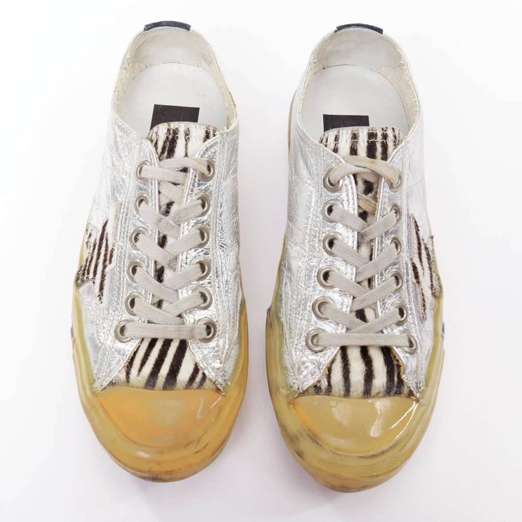 Golden Goose May Grey Leather Good condition - Back View