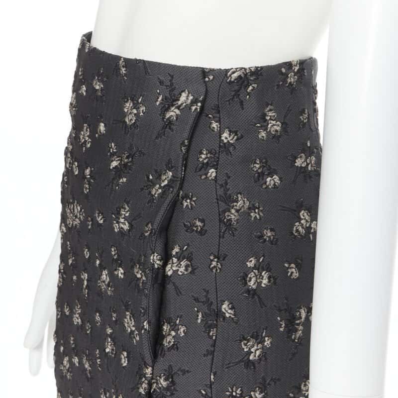 Brock Collection Cloque Pencil Skirt Grey Polyester Very good condition - Back View