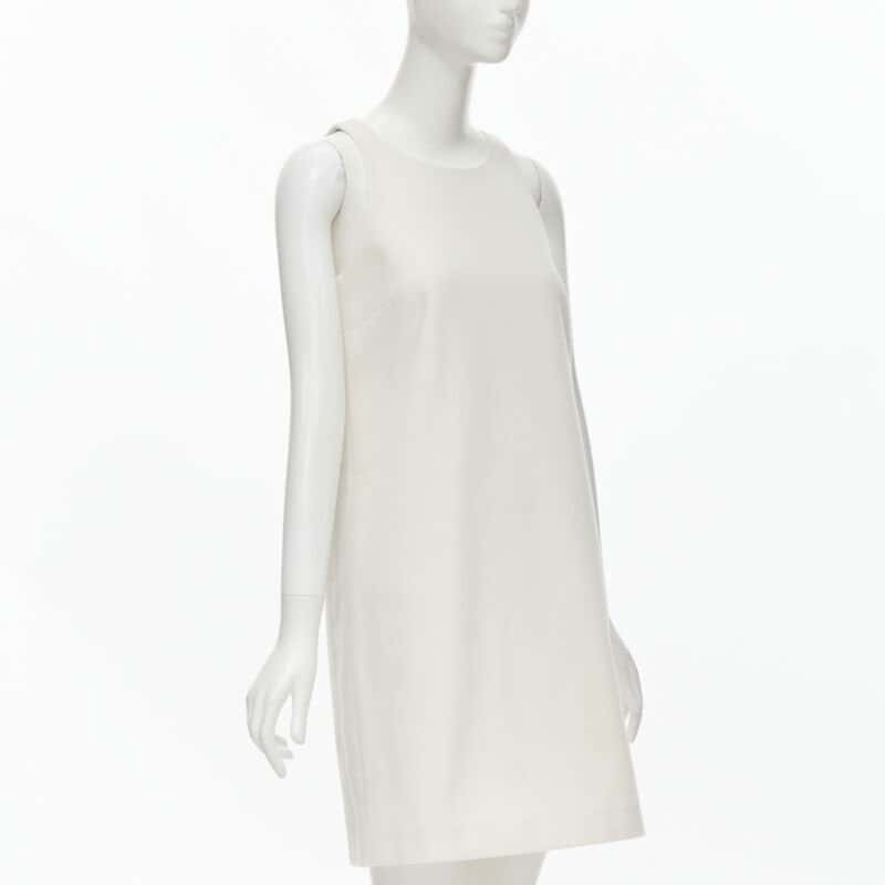 Unsigned Minimal Work Dress White Cashmere Never worn - Inside View