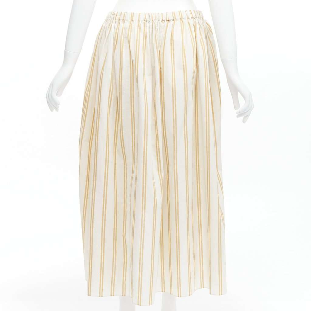 Oscar De La Renta Striped Balloon Skirt White Cotton Never worn - Box View
