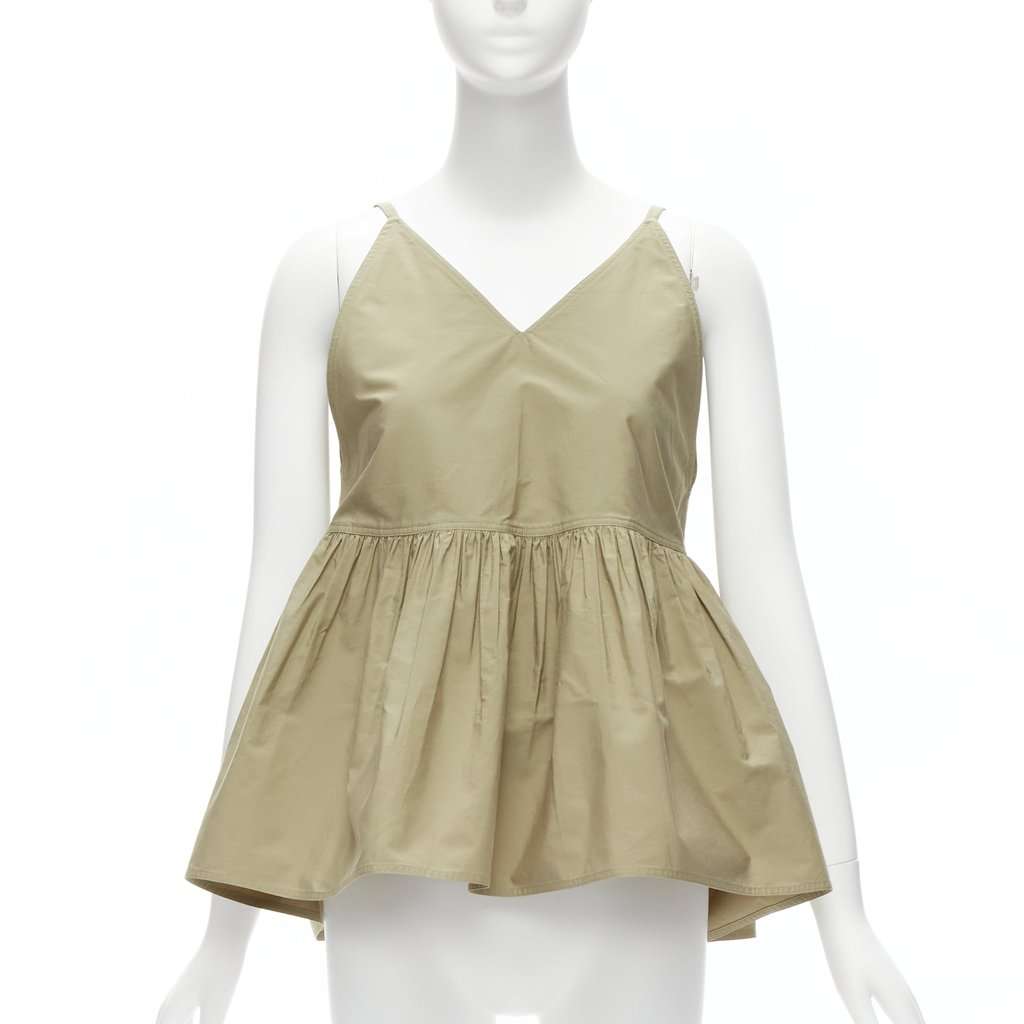 Sofie D'hoore V Neck Safari Tank Green Cotton Never worn - Inside View