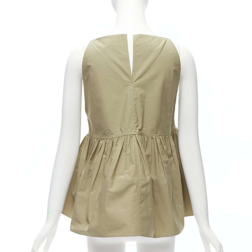 Sofie D'hoore V Neck Safari Tank Green Cotton Never worn - Box View