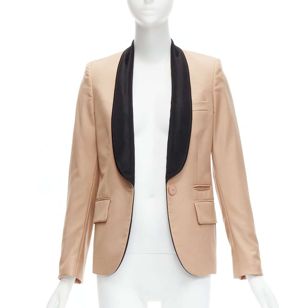 Stella McCartney Nude Multi Tux Blazer Beige Wool Very good condition - Inside View