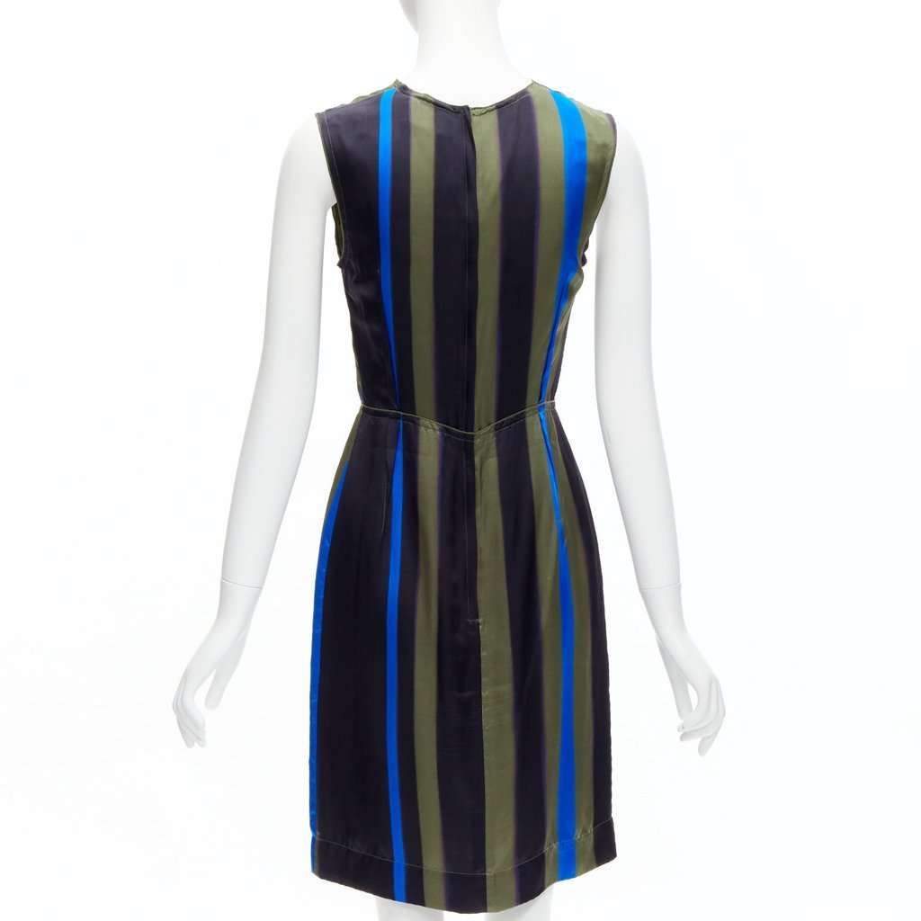 Lanvin Abstract Darts Dress MultiColor Silk Never worn - Back View