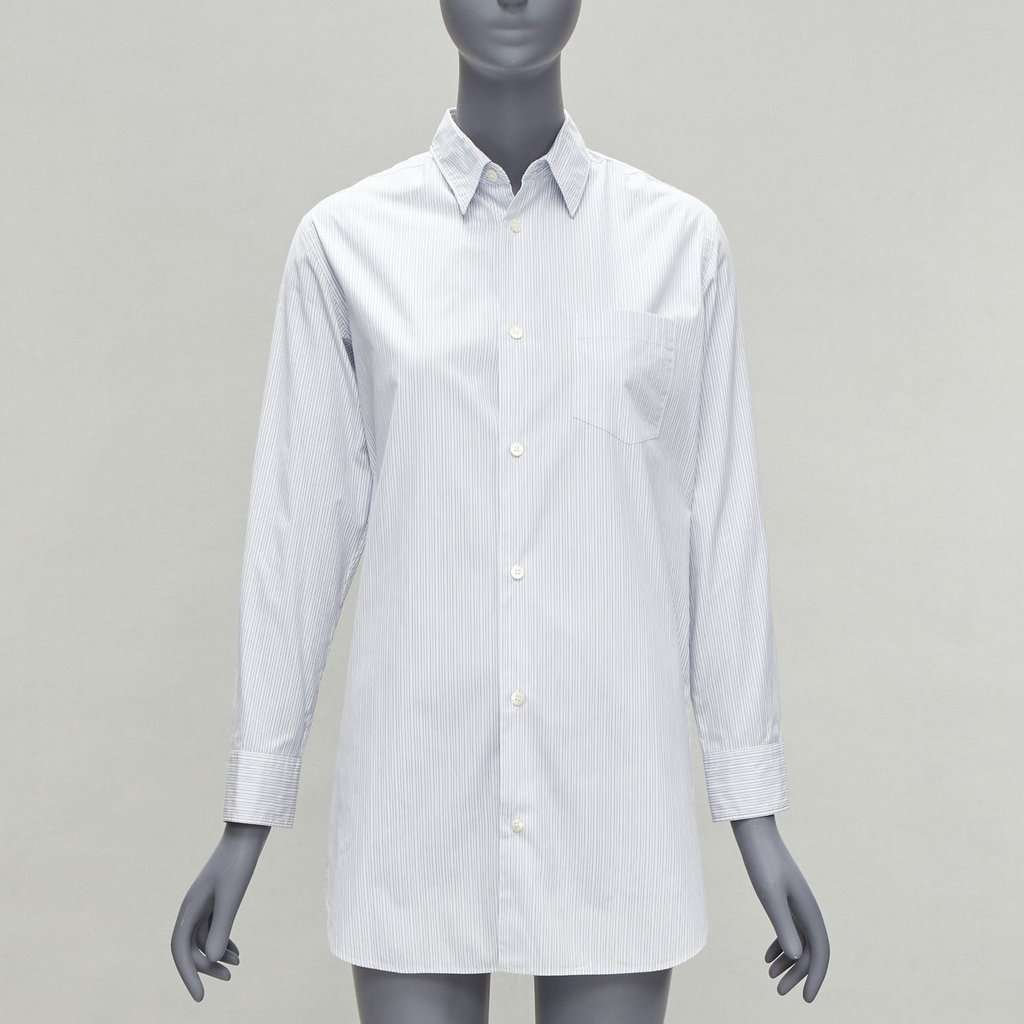 Junya Watanabe Pinstripe Split Shirt White Cotton Good - Inside View