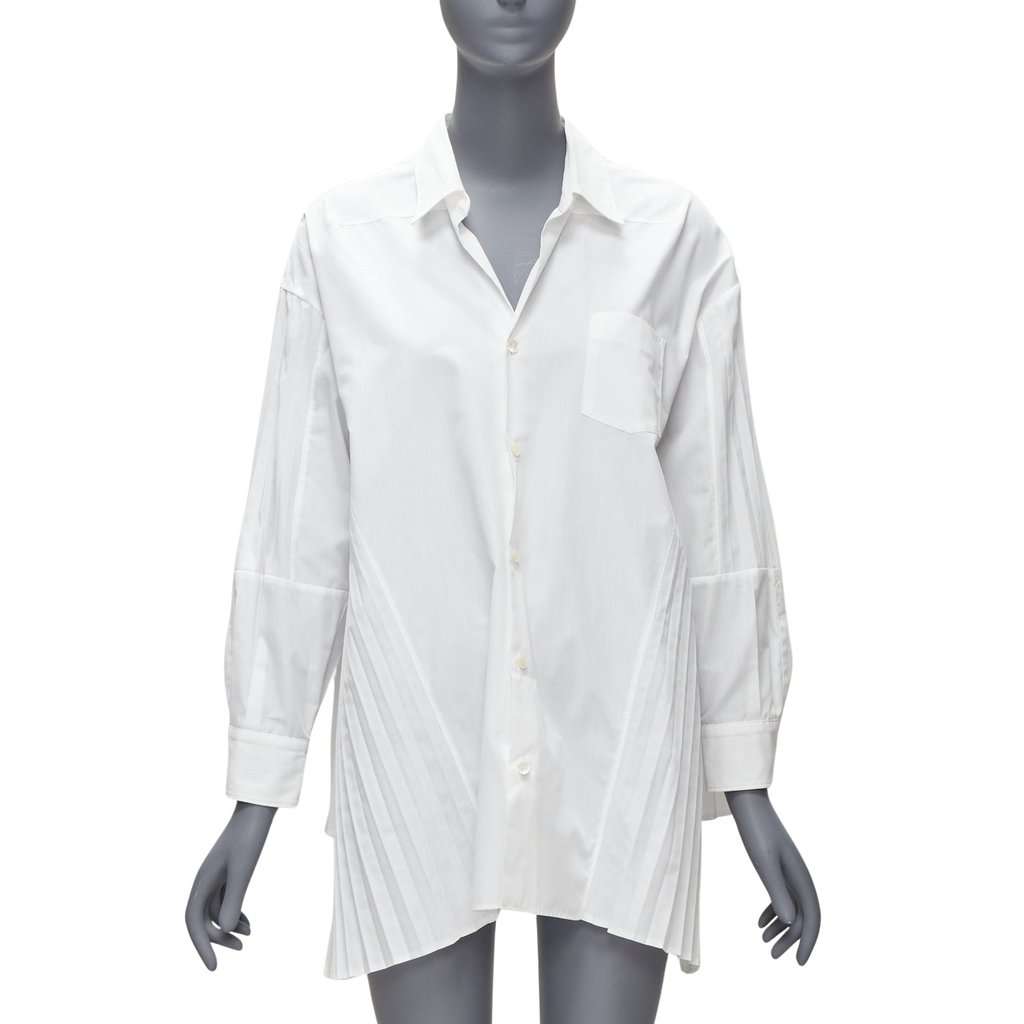 Junya Watanabe Accordion Pleat Shirt White Polyester Never worn - Front View
