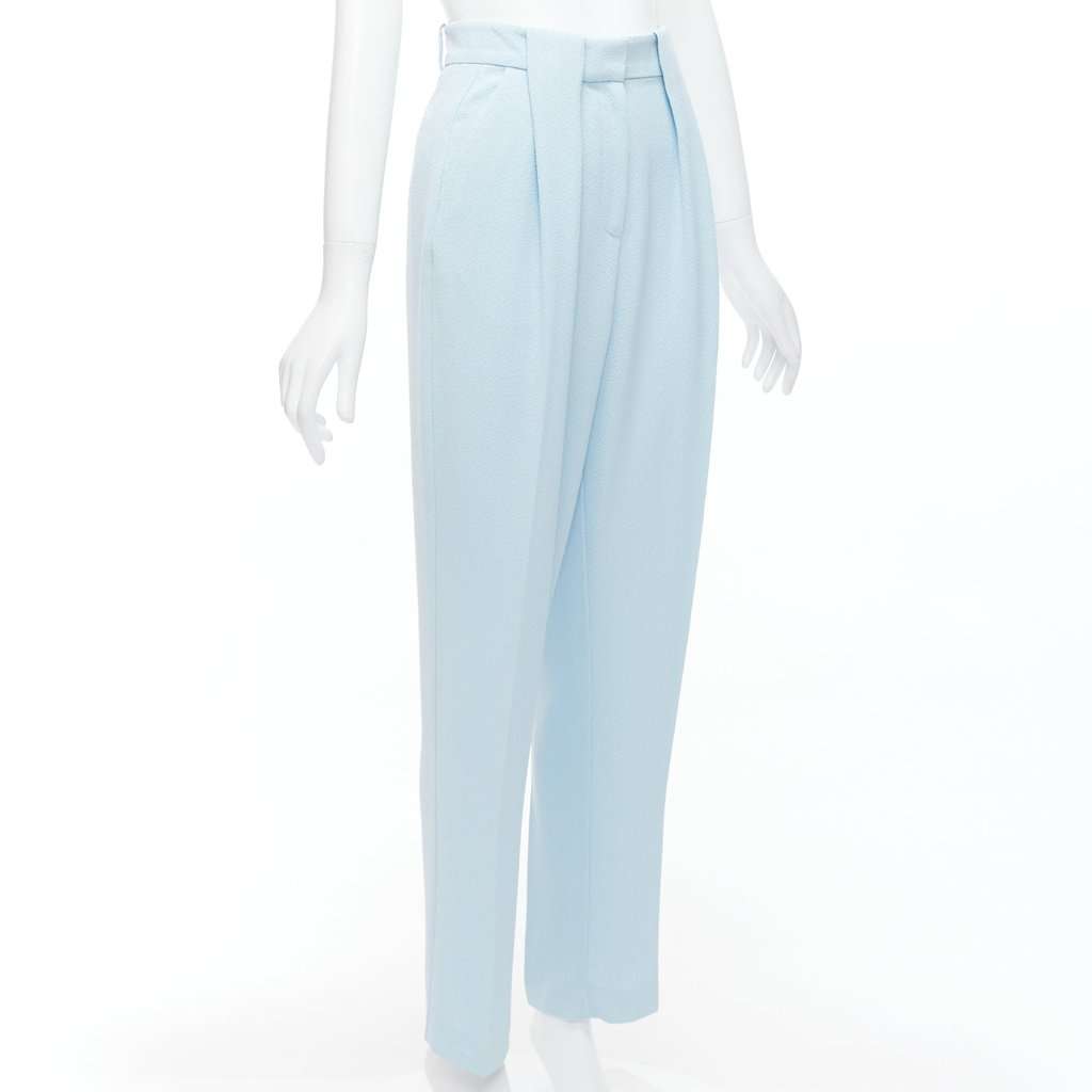 Emilia Wickstead Flared Wool Pants Blue Polyester Very good condition - Inside View
