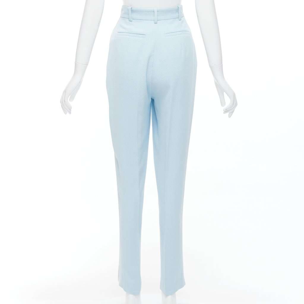 Emilia Wickstead Flared Wool Pants Blue Polyester Very good condition - Box View