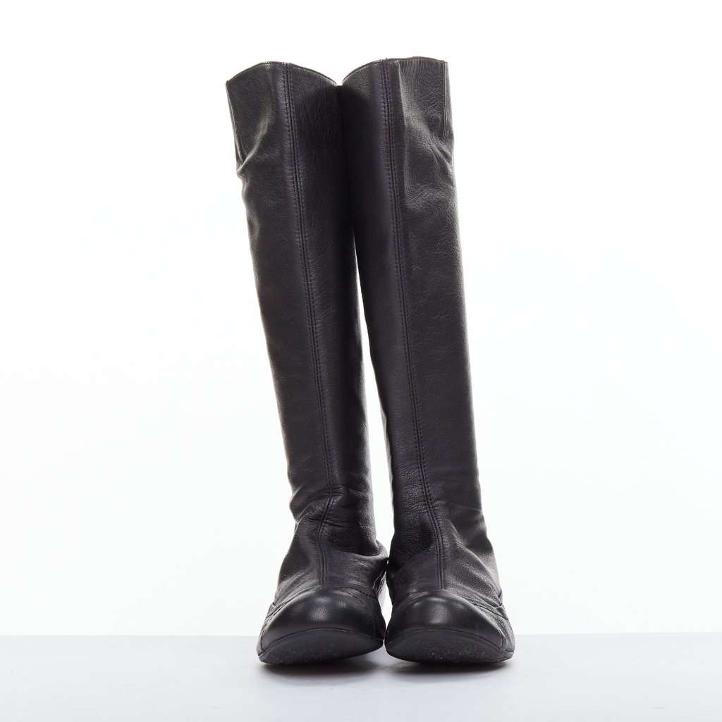 Lanvin Patent Corset Lace Boots Black Leather Very good condition - Inside View