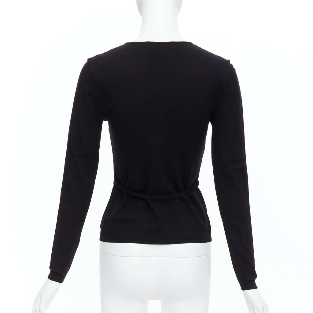 Giambattista Valli Overlay Bow Lace Sweater Black Viscose Never worn - Box View