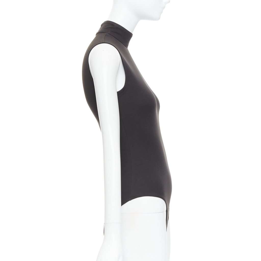 Istante High Neck Bodysuit Black Cotton Very good condition - Model View
