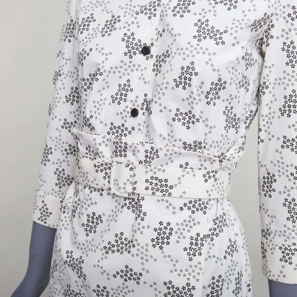 Bottega Veneta Floral Wrap Dress Beige Cotton Good condition - Back View