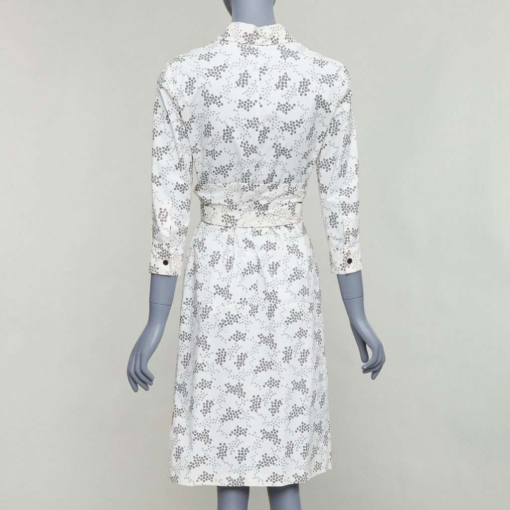 Bottega Veneta Floral Wrap Dress Beige Cotton Good condition - Box View