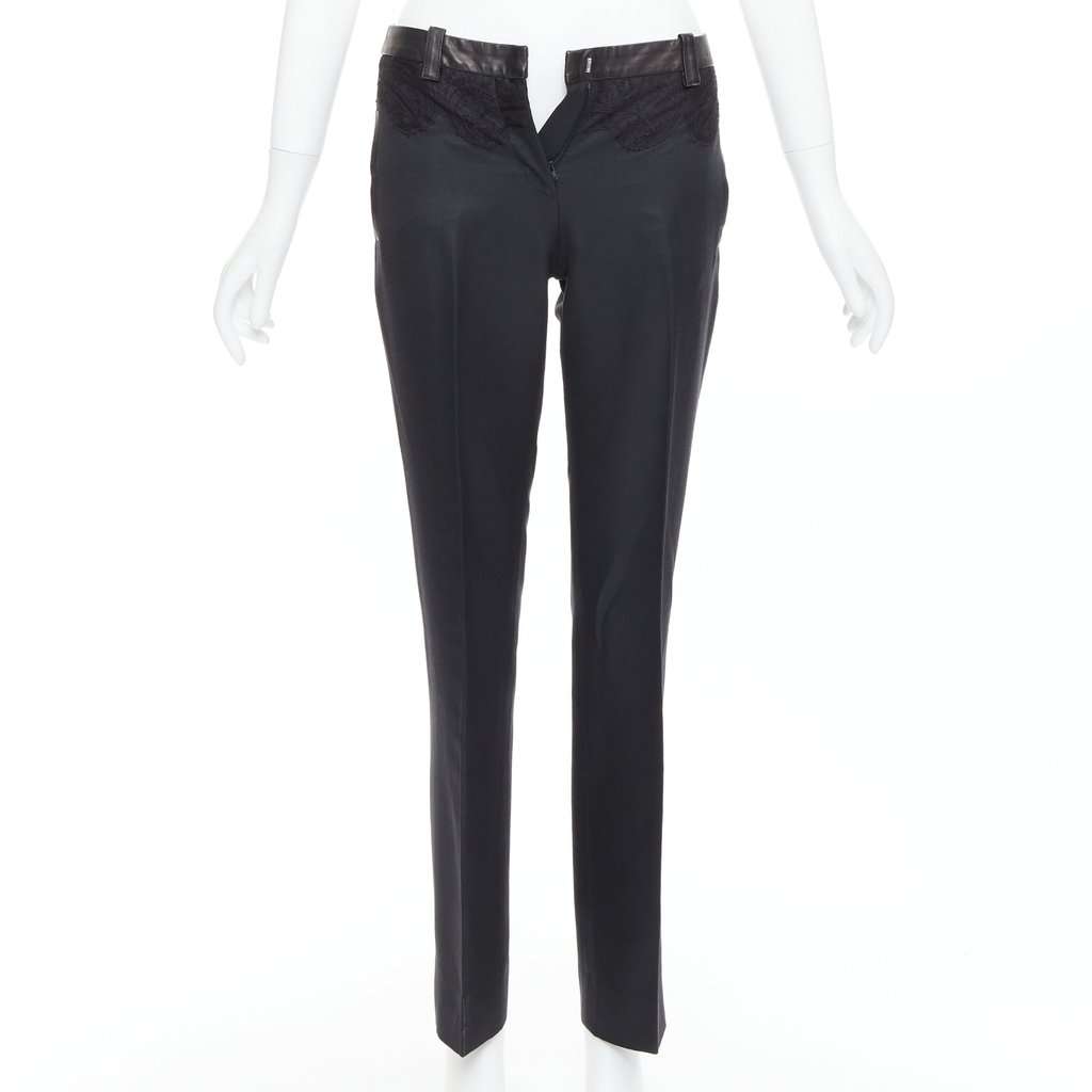Versace Cropped Vintage Pants Black Cotton Very good condition - Front View