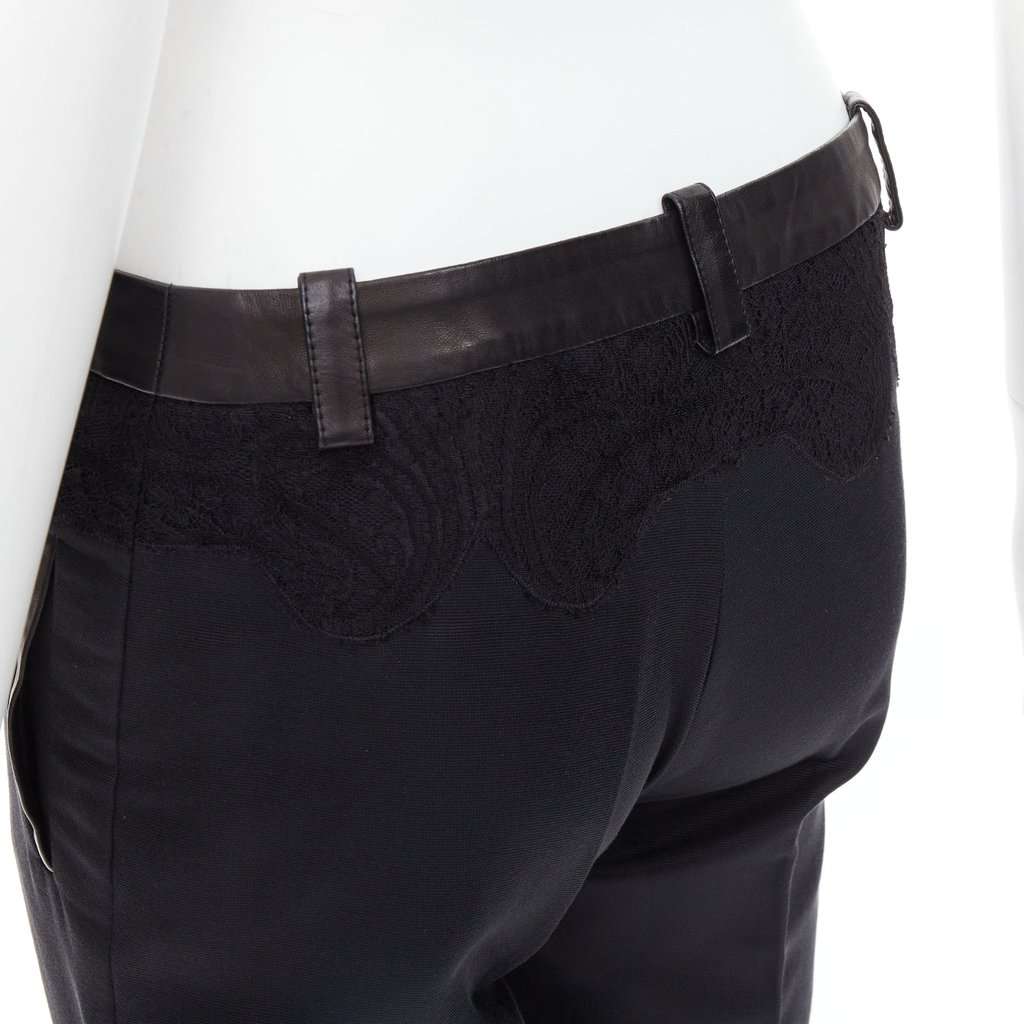 Versace Cropped Vintage Pants Black Cotton Very good condition - Back View