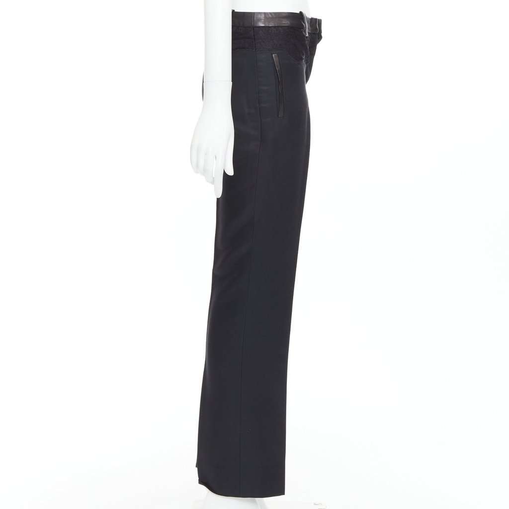 Versace Cropped Vintage Pants Black Cotton Very good condition - Model View